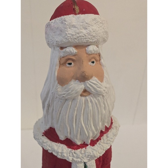 Vintage Christmas Old-World Santa Claus Ceramic Mold Hand Painted 10" Figurine - Picture 7 of 11